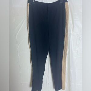 Forever 21 Contemporary Black /Beige Stripe women’s Large dress Pant